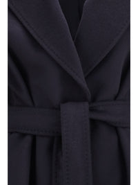 Max Mara Studio Women Wool Coat With Peak Lapels