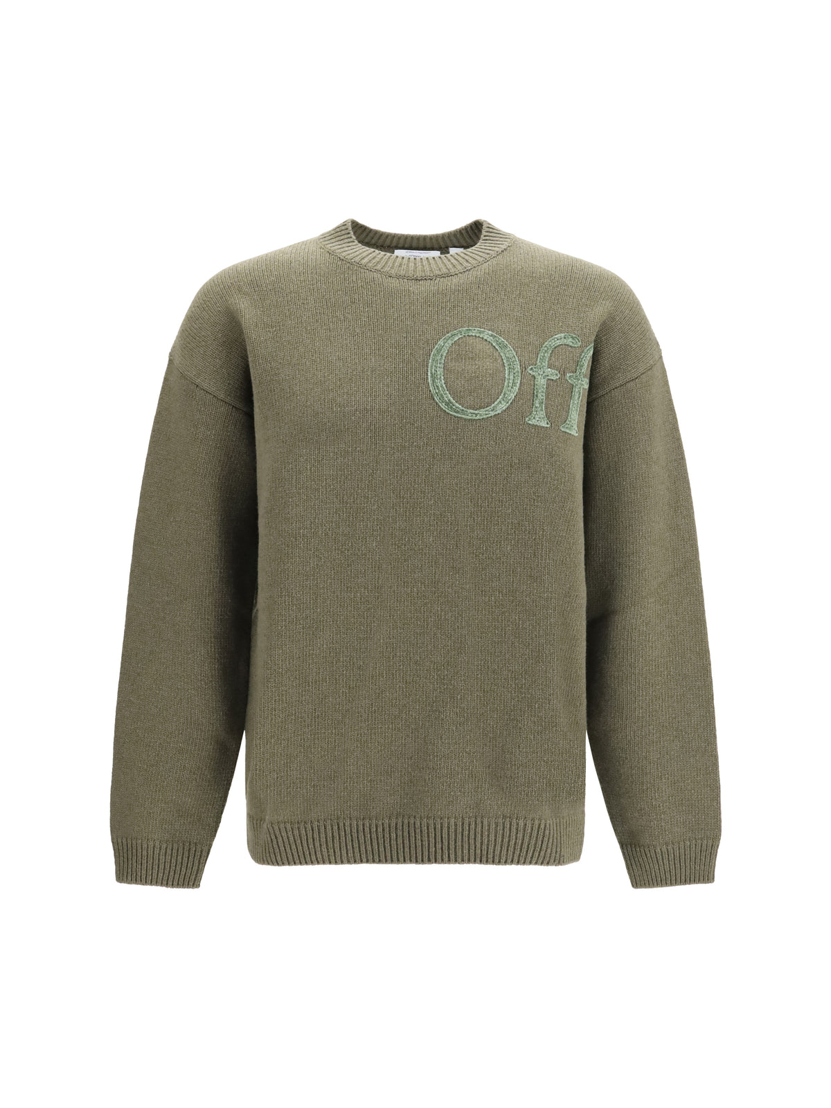 Off-White Men Bookish Shared Logo Knit Crewneck