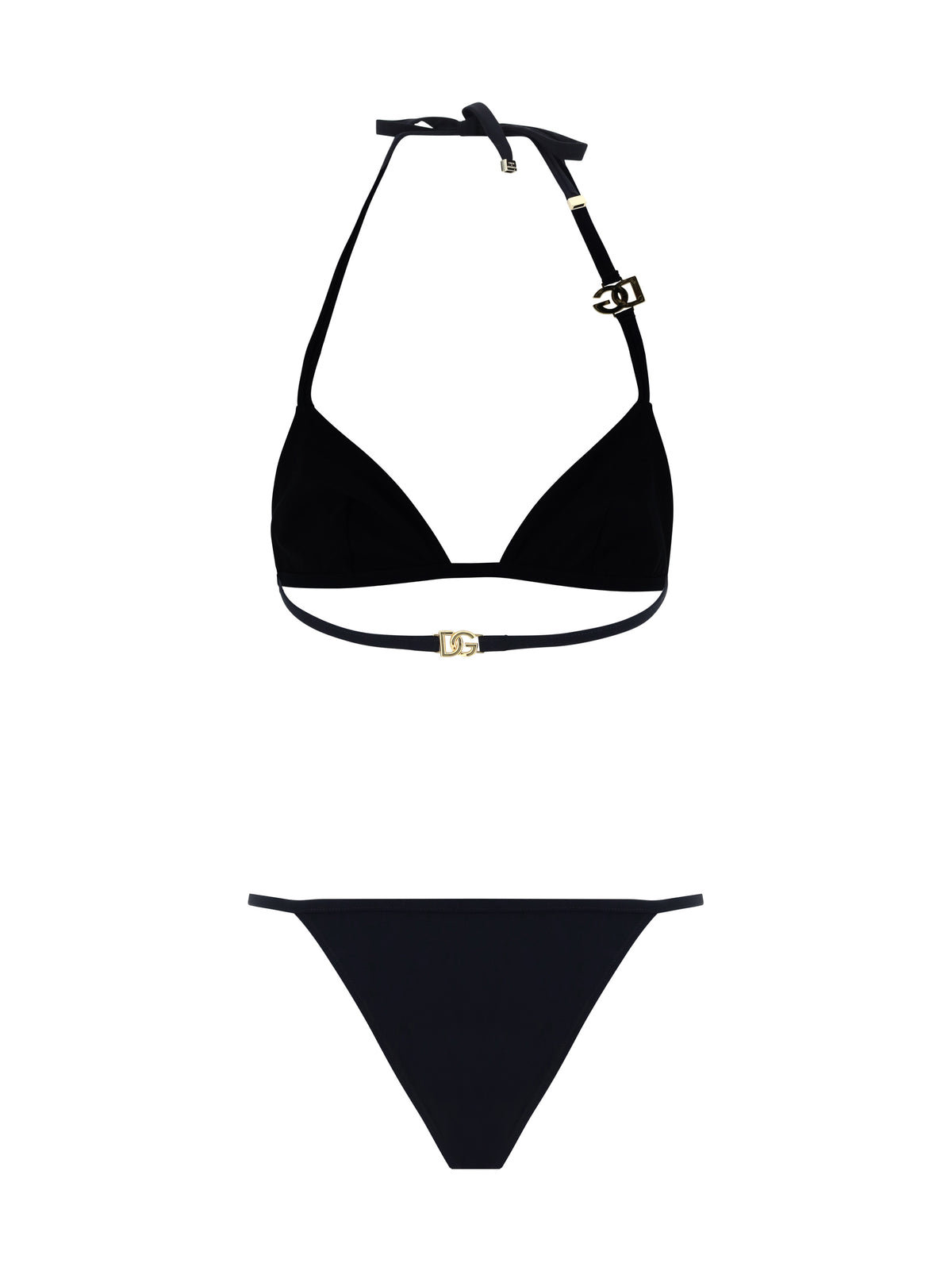 Dolce & Gabbana Women Triangle Bikini With Gold Plaque