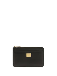 Dolce & Gabbana Women Leather Zip Card Holder