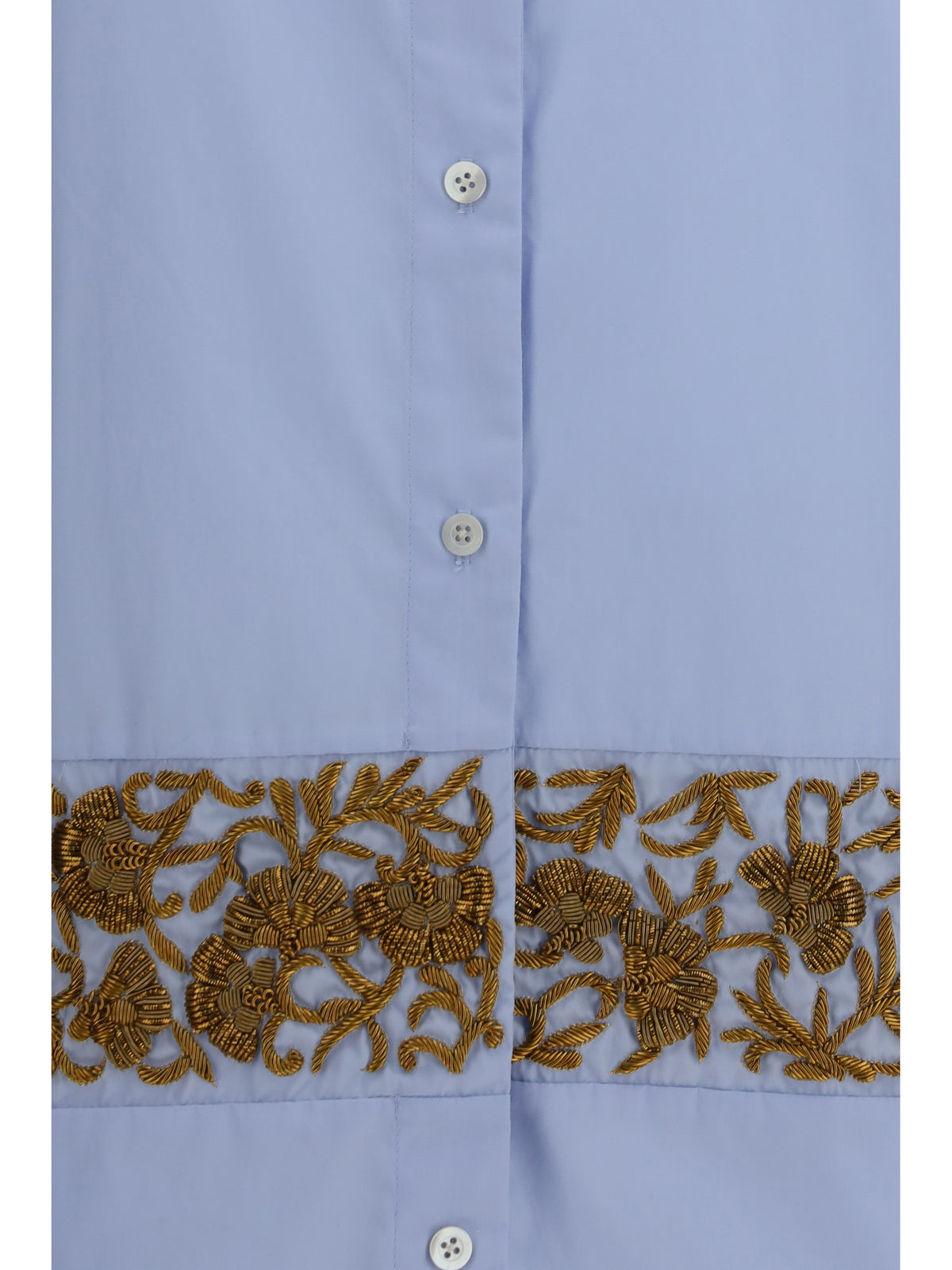 Dries Van Noten Women Oversized Embroidered Cotton Shirt