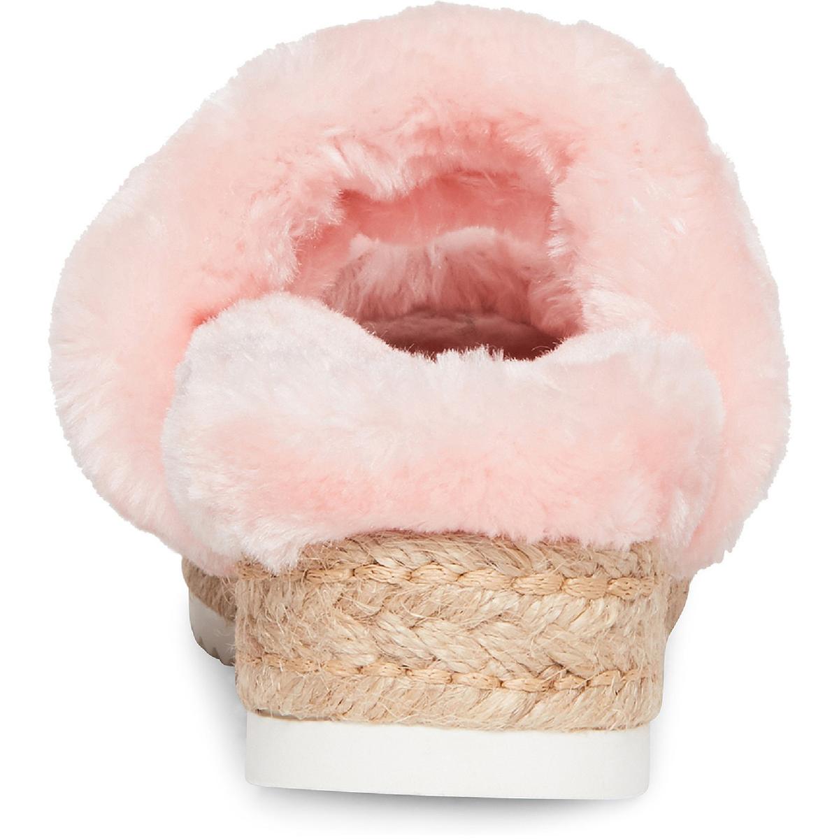 Katana Womens Faux Fur Open Toe Platform Sandals