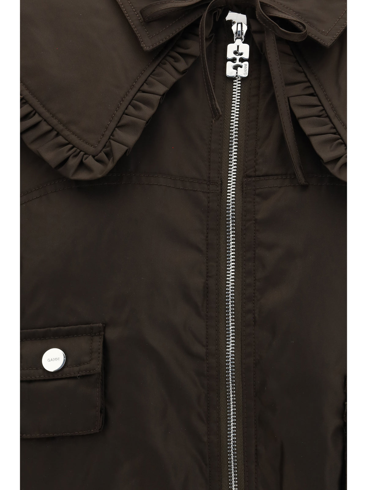 GANNI Ganni Women Duchesse Nylon Bomber Jacket