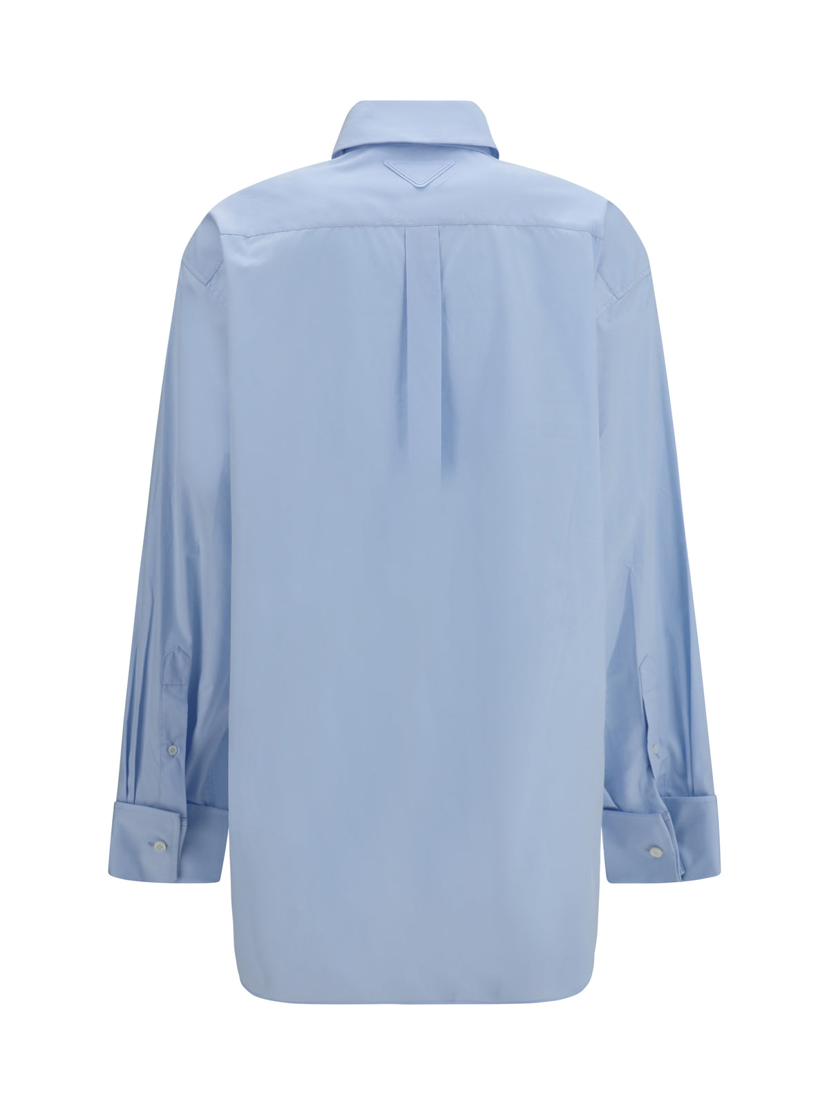 PRADA Prada Women Oversized Shirt With Pocket And Embroidered Logo