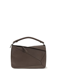 Loewe Men Large Puzzle Bag In Garnet Calfskin