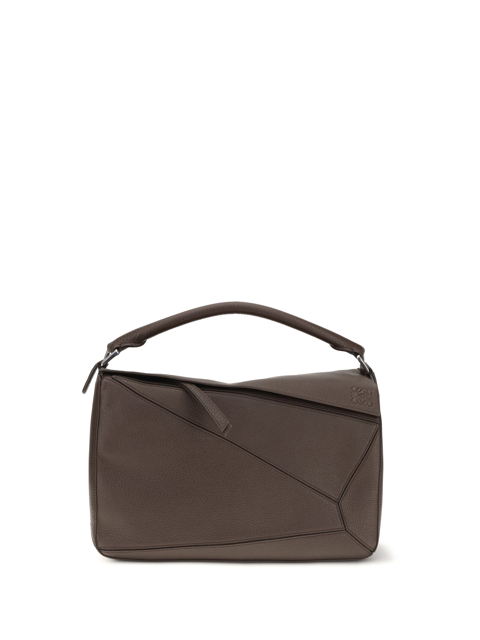 Loewe Men Large Puzzle Bag In Garnet Calfskin