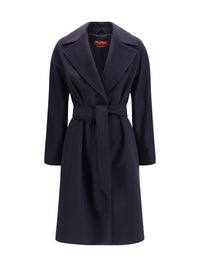 Max Mara Studio Women Wool Coat With Peak Lapels