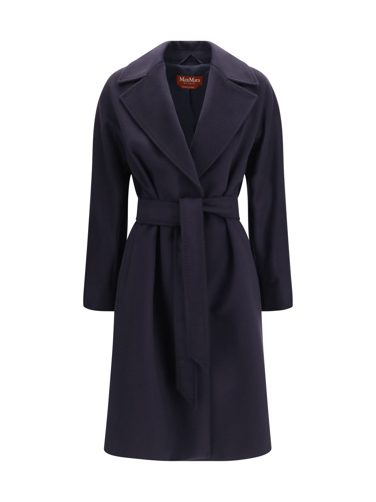 Max Mara Studio Women Wool Coat With Peak Lapels