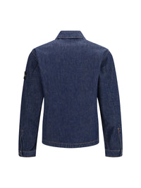 Stone Island Men Denim Biker Jacket