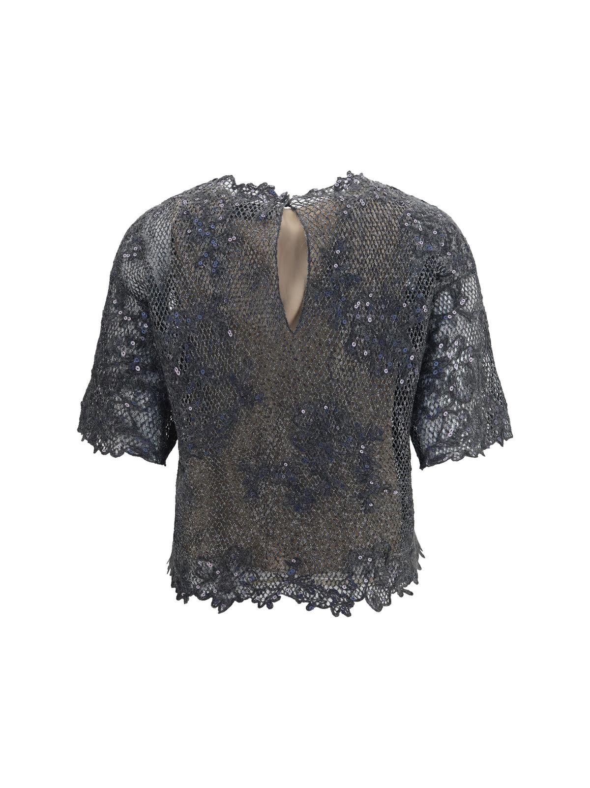 Brunello Cucinelli Women Sequined Crewneck Top