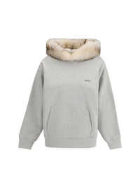 PRADA Prada Women Hoodie Features A Hood Lined In Shearling