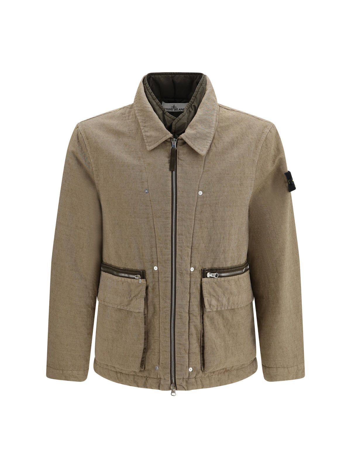 Stone Island Men Padded Cotton And Wool-Blend Jacket