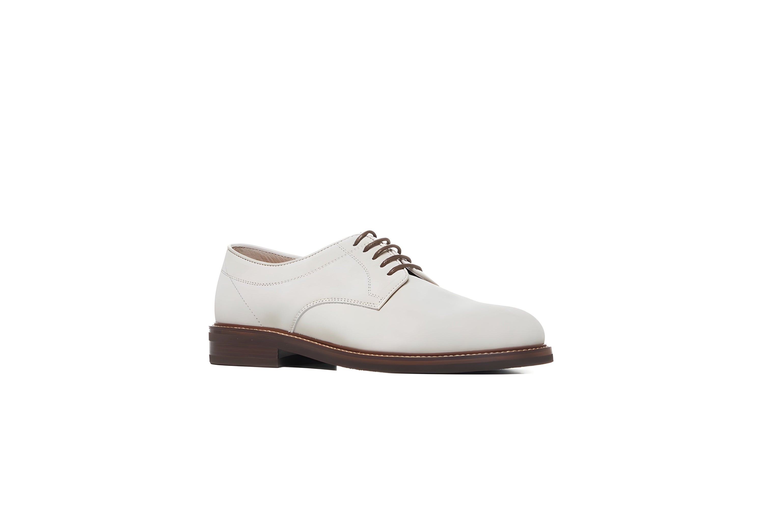 BRUNELLO CUCINELLI MENS SHOES WITH LACES IN WHITE