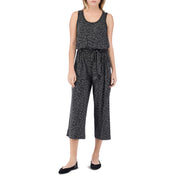 Devin Womens Ribbed Wide Leg Jumpsuit