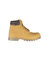 Carrera Mens Leather Casual Boots Tan Yellow