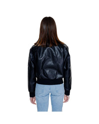 Calvin Klein Jeans Cropped Bomber Jacket Women Black Jackets & Coats