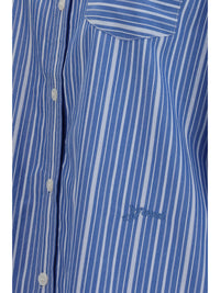Ganni Women Striped Cotton T-Shirt