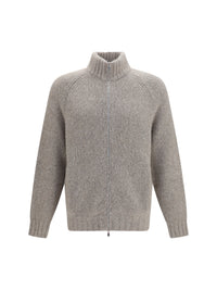 BRUNELLO CUCINELLI Brunello Cucinelli Men High-Neck Cashmere And Silk Cardigan With Zip