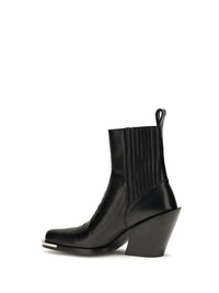 Rabanne Women Leather Cowboy Ankle Boots