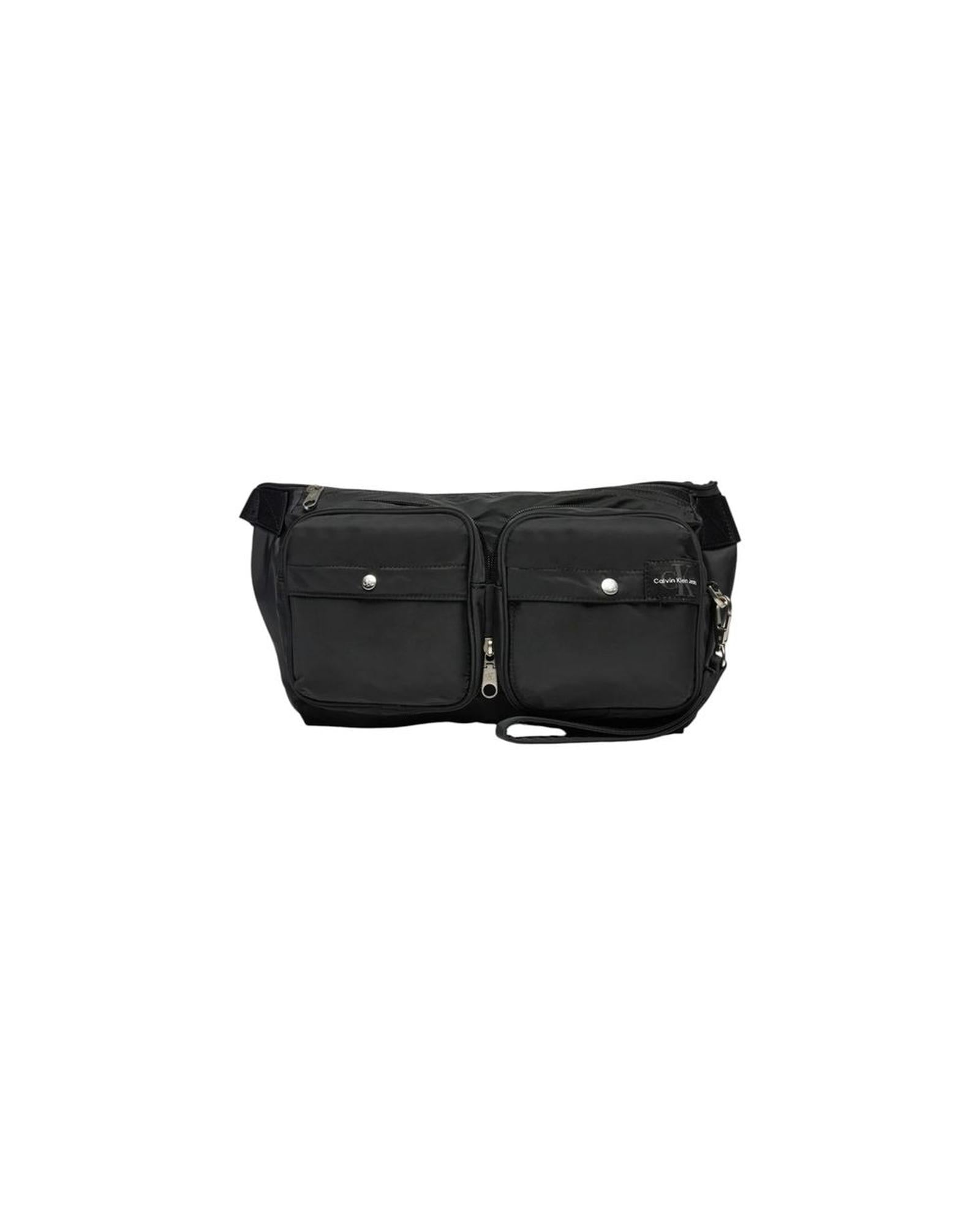 Calvin Klein Jeans Recycled Polyester Packable Messenger Sling Bag Men Black ONE SIZE Black
