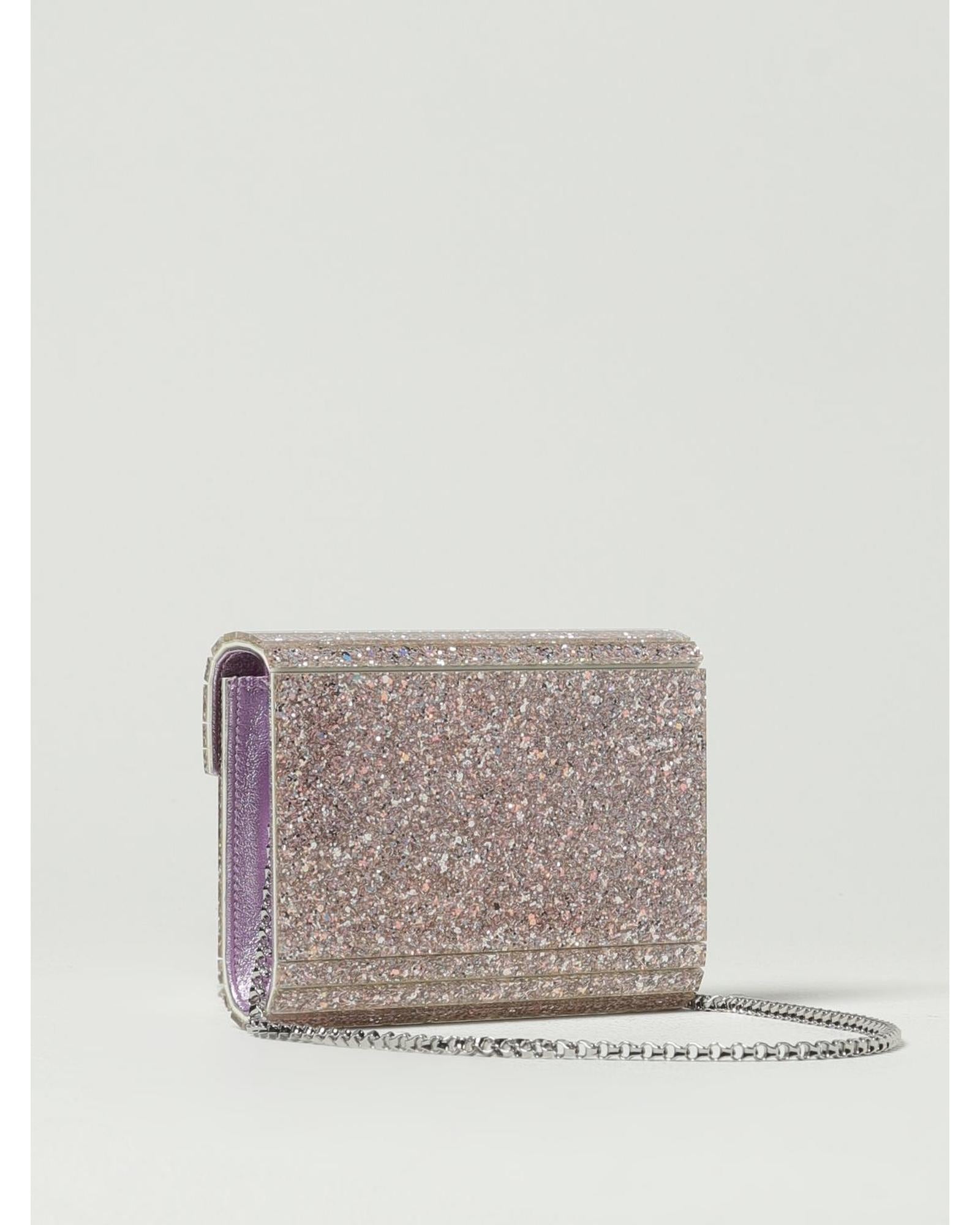 Jimmy Choo Candy Glitter Clutch Women Pink Clutches