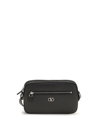 VALENTINO GARAVANI Valentino Garavani Men Grained Leather Crossbody Bag With Zip