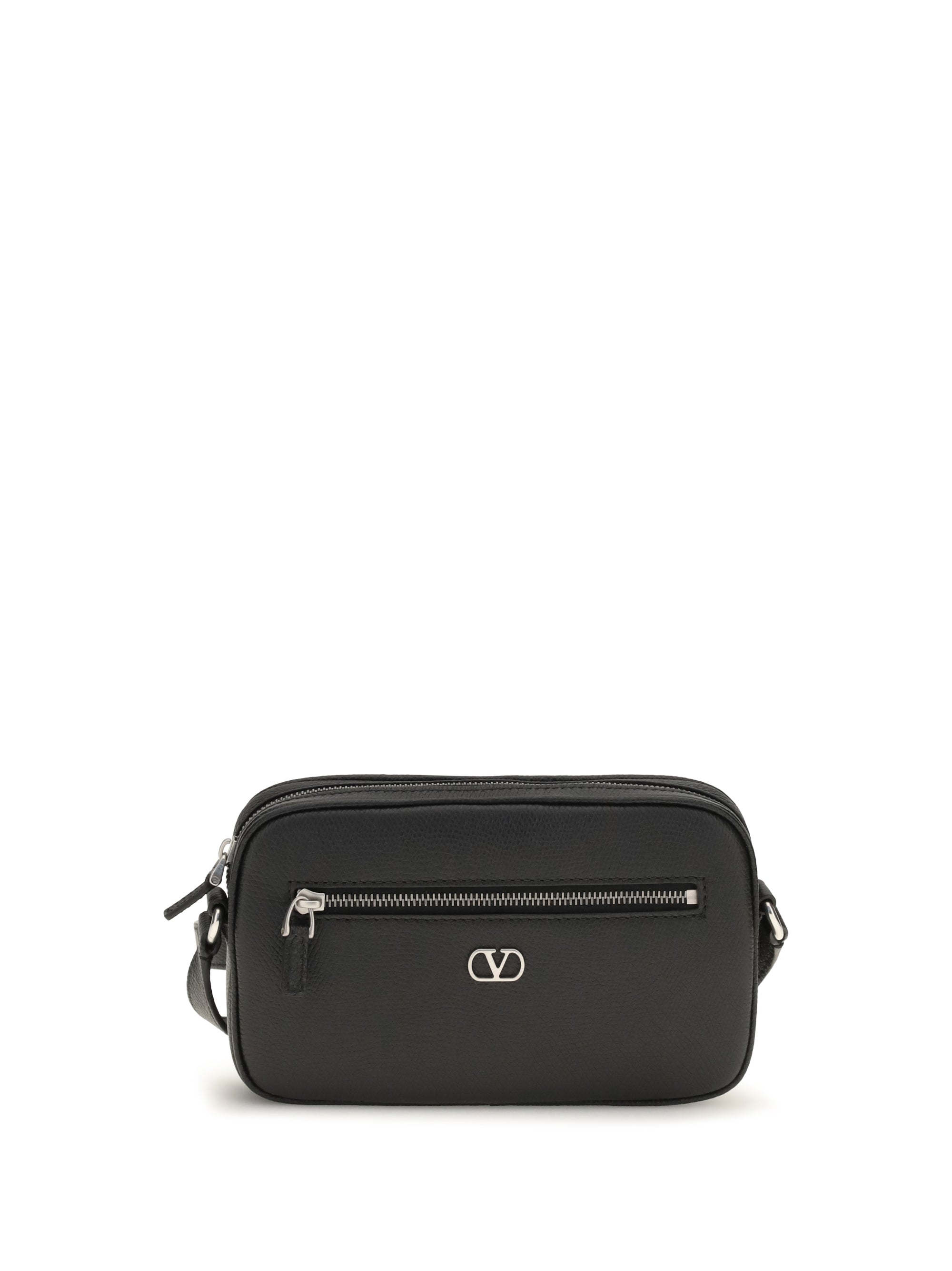 VALENTINO GARAVANI Valentino Garavani Men Grained Leather Crossbody Bag With Zip