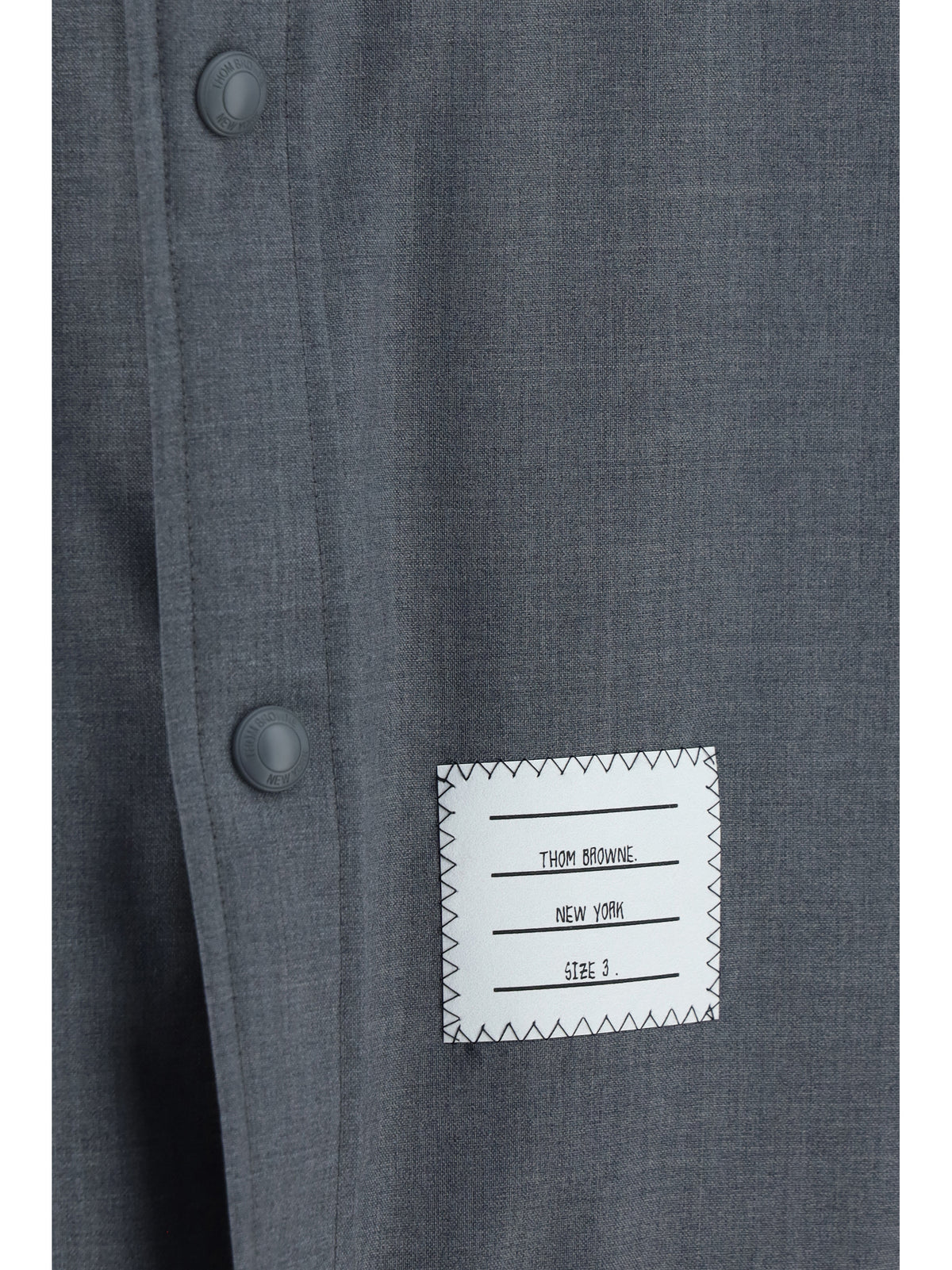 THOM BROWNE Thom Browne Men Wool And Cotton Blend Shirt