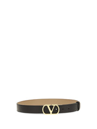 VALENTINO GARAVANI Valentino Garavani Women Vlogo Signature Reversible Polished Calf Leather Belt