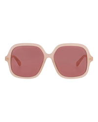 Chloé Chloé Kids Unisex Square/Rectangle Pink Pink Brown Fashion Designer Eyewear