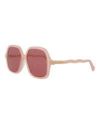 Chloé Chloé Kids Unisex Square/Rectangle Pink Pink Brown Fashion Designer Eyewear