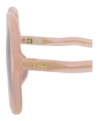Chloé Chloé Kids Unisex Square/Rectangle Pink Pink Brown Fashion Designer Eyewear