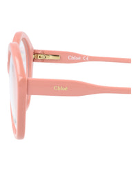 Chloé Chloé Womens Square/Rectangle Pink Pink Transparent Fashion Designer Eyewear
