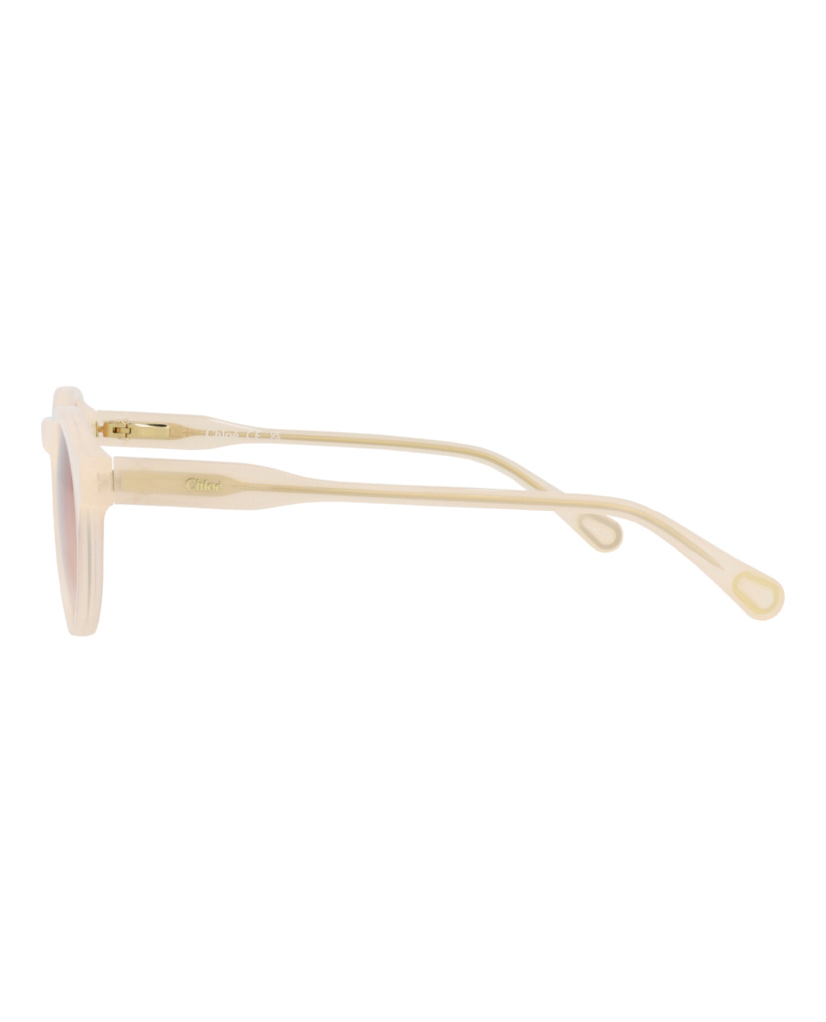 Chloé Chloé Kids Unisex Round/Oval White White Orange Fashion Designer Eyewear