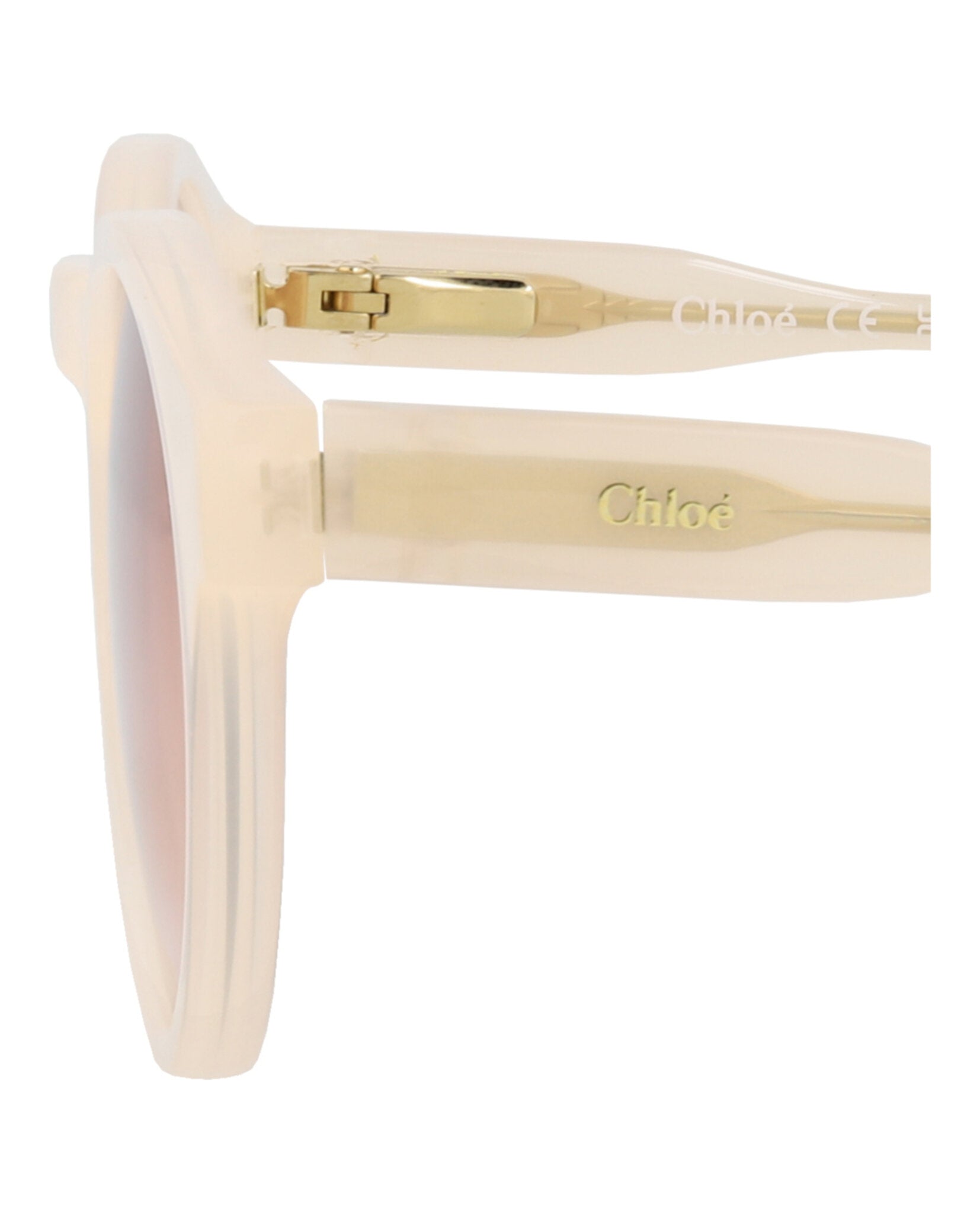 Chloé Chloé Kids Unisex Round/Oval White White Orange Fashion Designer Eyewear