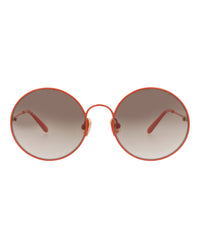 Chloé Kids Unisex Round/Oval Orange Orange Brown Fashion Designer Eyewear
