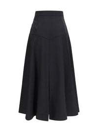 Burberry Women Wool Twill Midi Skirt