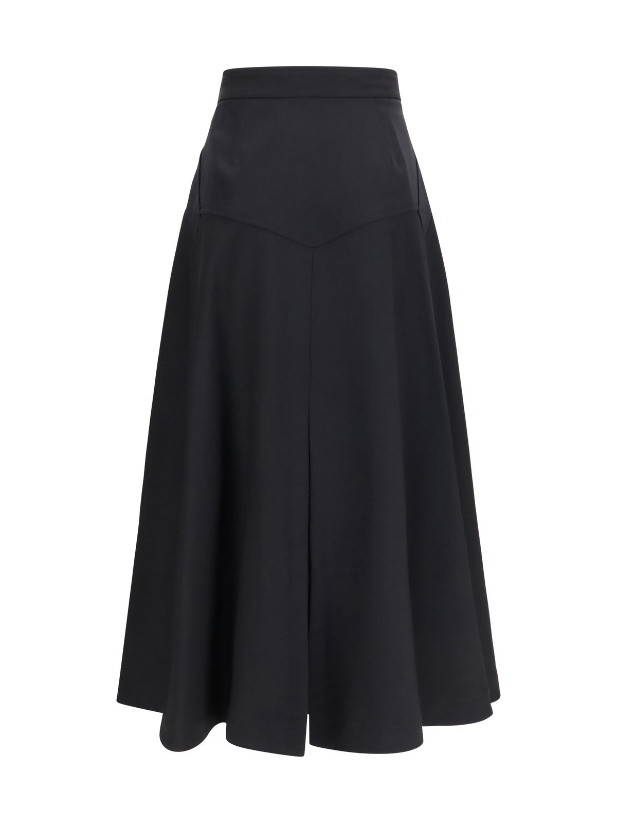 Burberry Women Wool Twill Midi Skirt