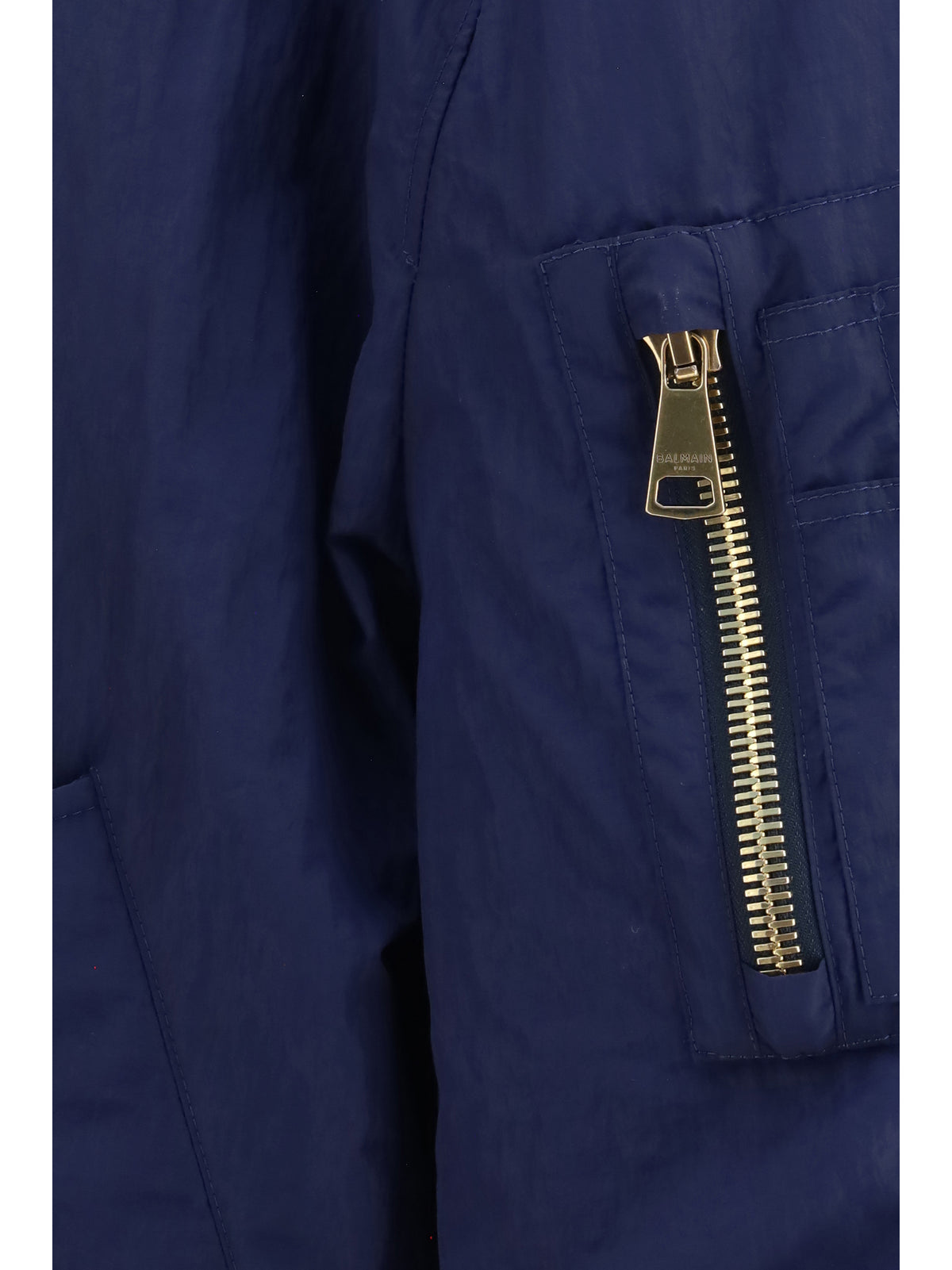 BALMAIN Balmain Men Nylon Bomber Jacket With Embroidered Back Logo