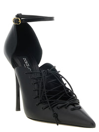 DOLCE&GABBANA Dolce&Gabbana Women Leather Pumps With Lace-Up
