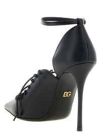 DOLCE&GABBANA Dolce&Gabbana Women Leather Pumps With Lace-Up