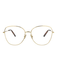 Dior Womens Cat Eye Gold Gold Transparent Fashion Designer Eyewear Gold Gold Transparent
