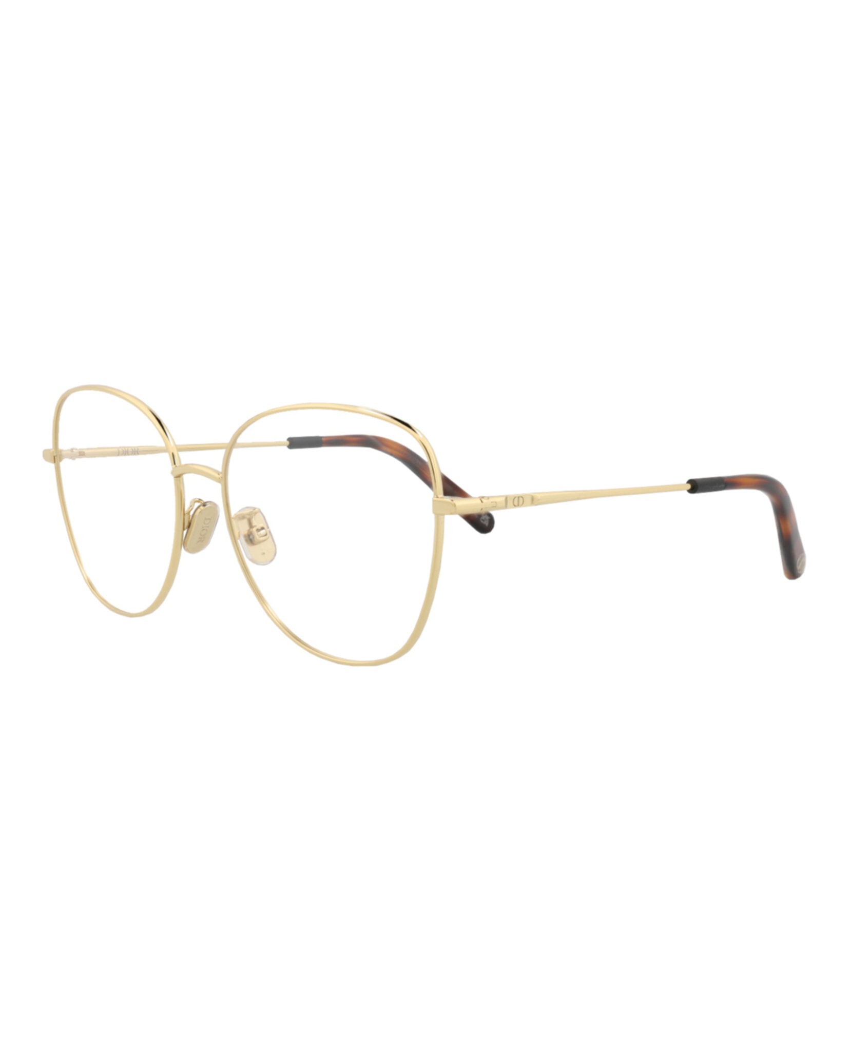 Dior Womens Cat Eye Gold Gold Transparent Fashion Designer Eyewear