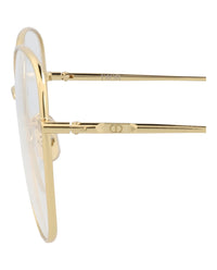 Dior Womens Cat Eye Gold Gold Transparent Fashion Designer Eyewear