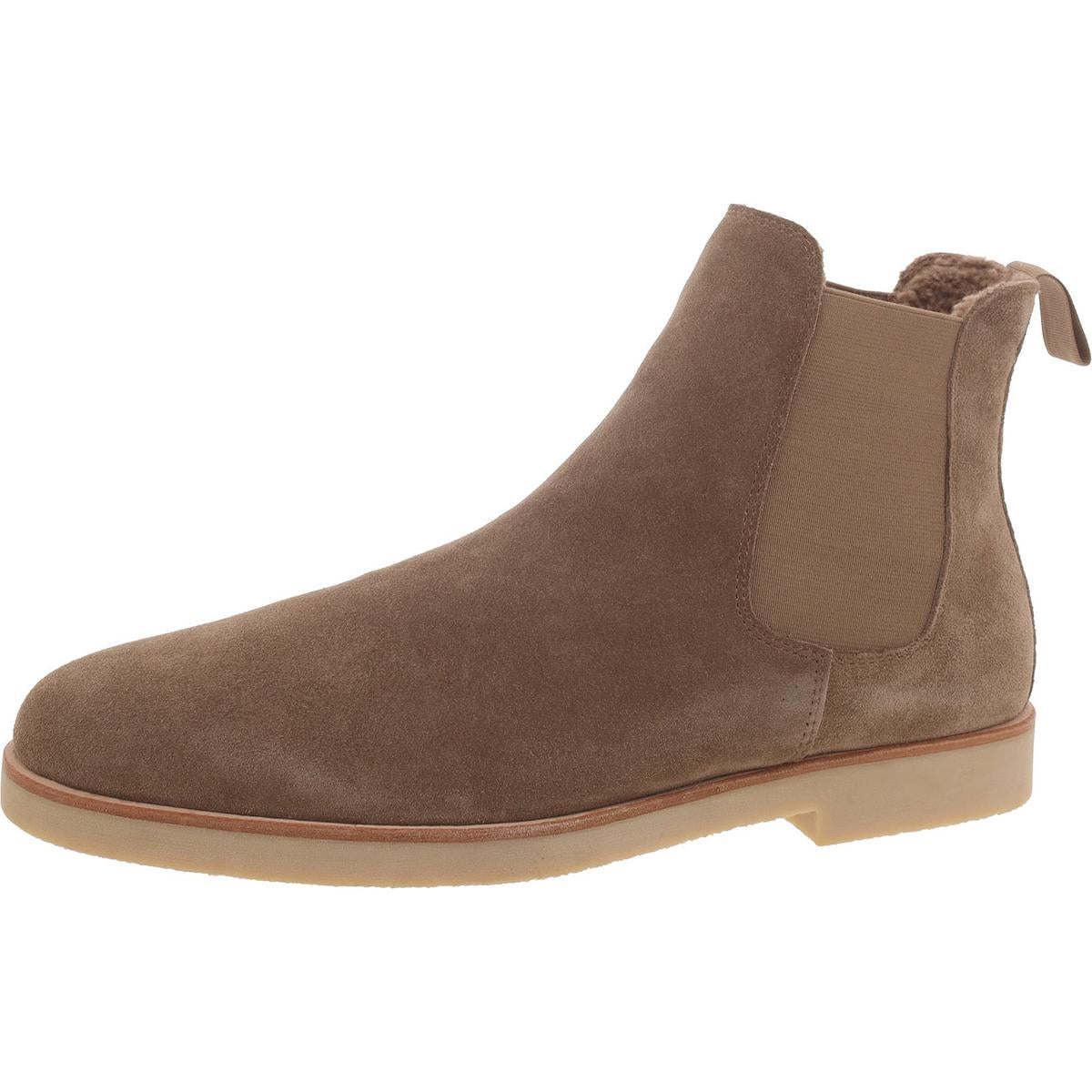 Wilshire-S Mens Suede Faux Fur Lined Chelsea Boots