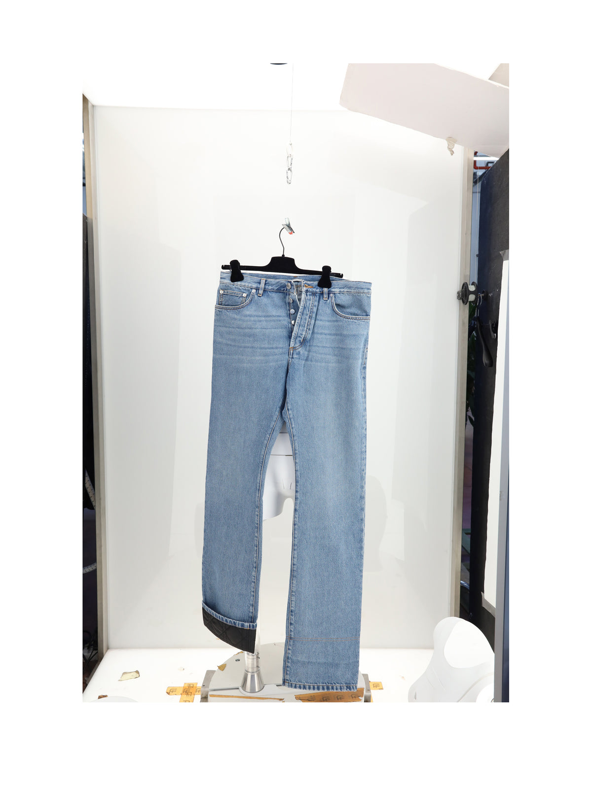 Dior Homme Men Denim Con Inside Cannage Pants