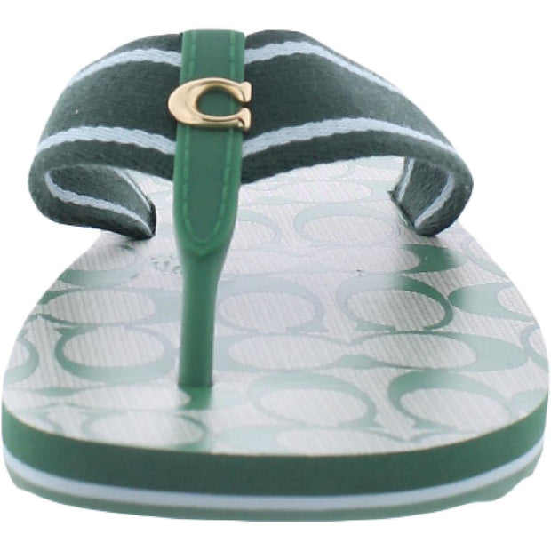 Zoe Webbed Womens Thong Slip On Flip-Flops