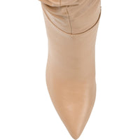 Sarie Womens Faux Leather Slouchy Knee-High Boots
