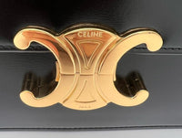 CELINE CLASSIQUE TRIOMPHE BAG IN SHINY CALFSKIN 187363 - BLACK