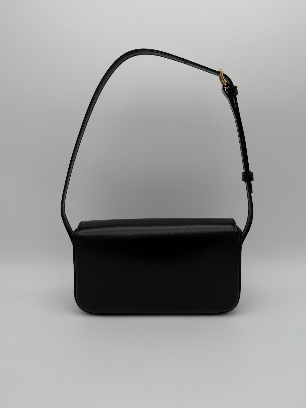 CELINE SHOULDER BAG CLAUDE IN SHINY CALFSKIN 194143 - BLACK